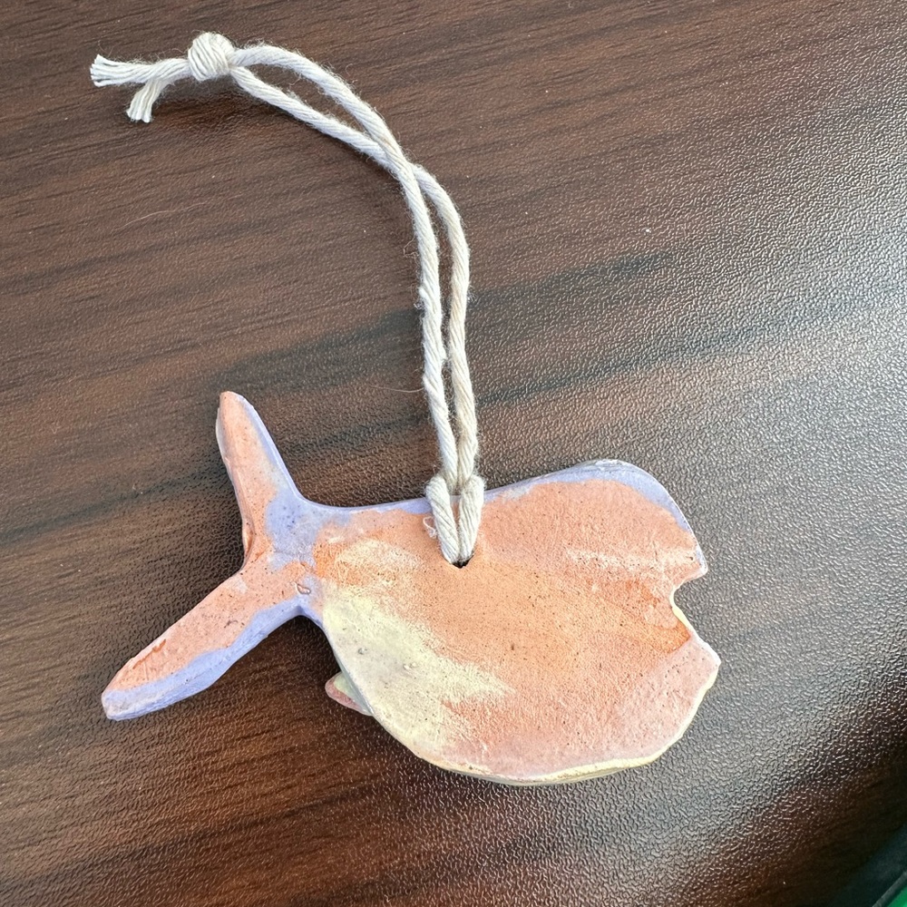 Handmade Fish Ornament 90’s Milky Periwinkle - Picture 3 of 4